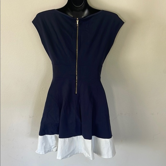 Kate Spade Blue and White Ruffled Tiered Mini Dress - Picture 6 of 7